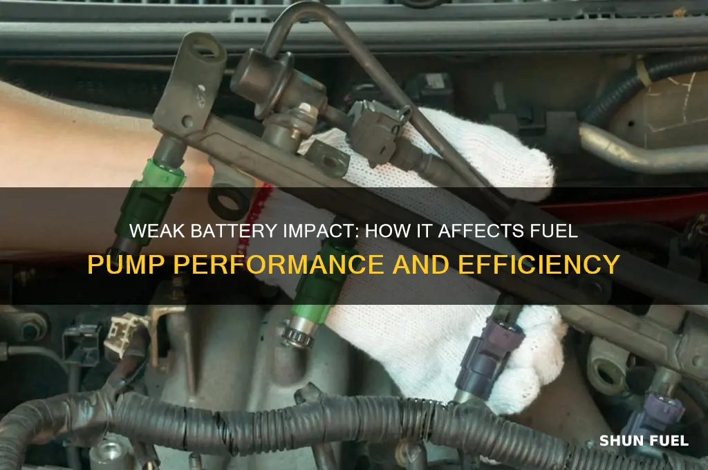 can a weak battery affect fuel pump