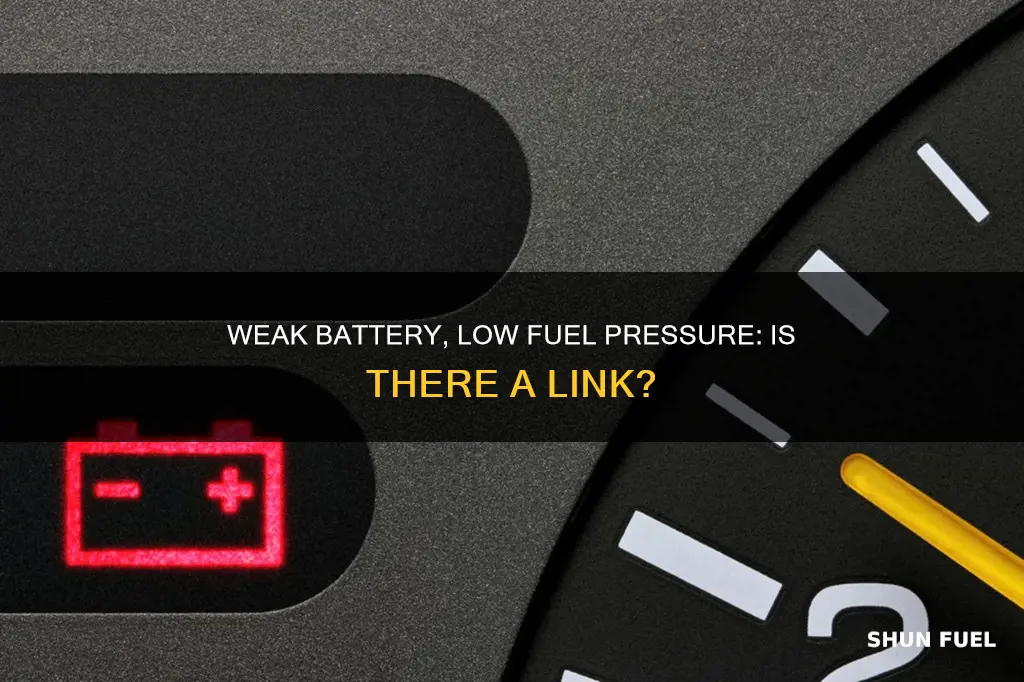 can a weak battery cause low fuel pressure