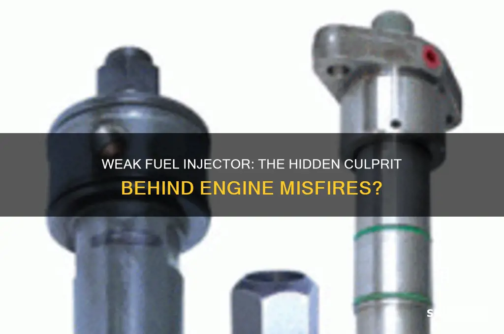 can a weak fuel injector cause a misfire