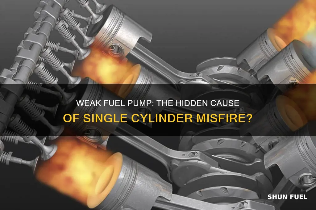 can a weak fuel pump cause cingle cylinder misfire