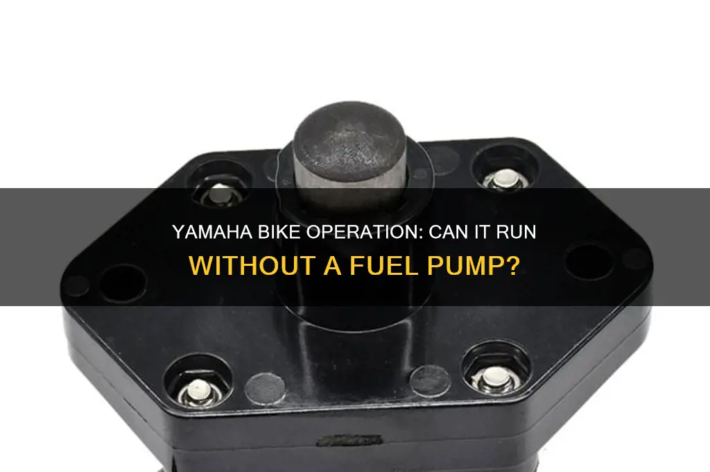 can a yamaha bike run without a fuel pump