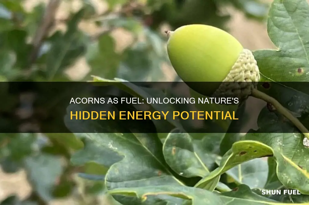 can acorns be used as fuel