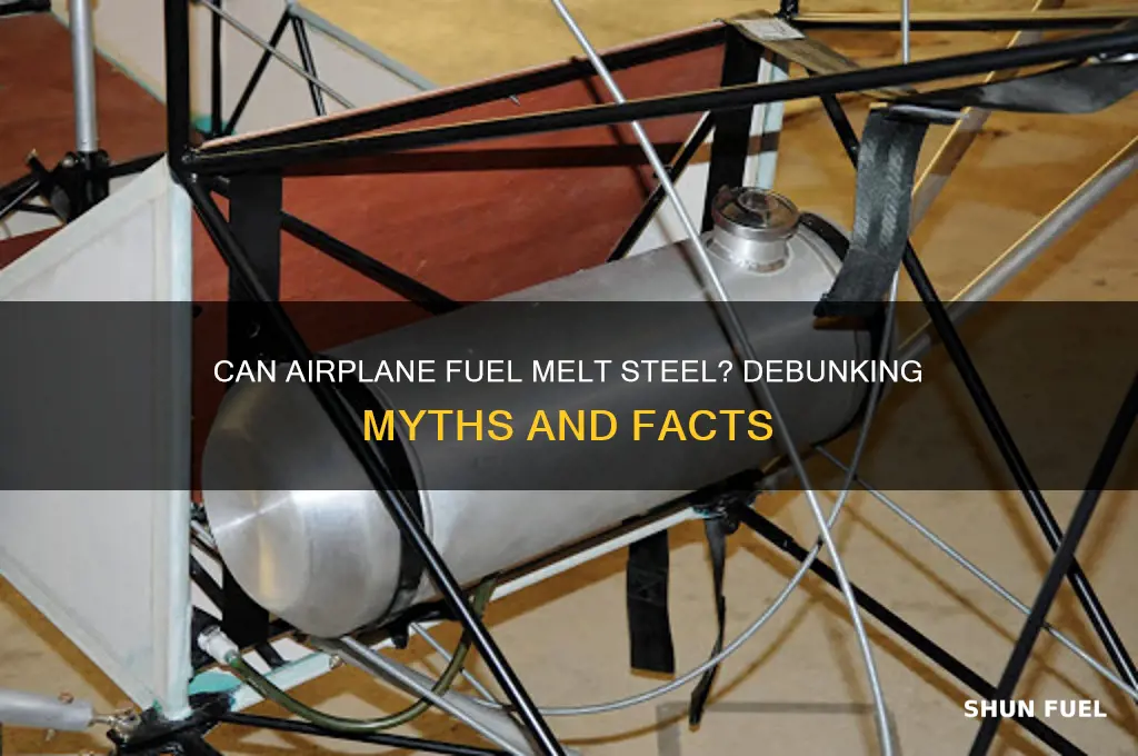 can aiplane fuel melt steel