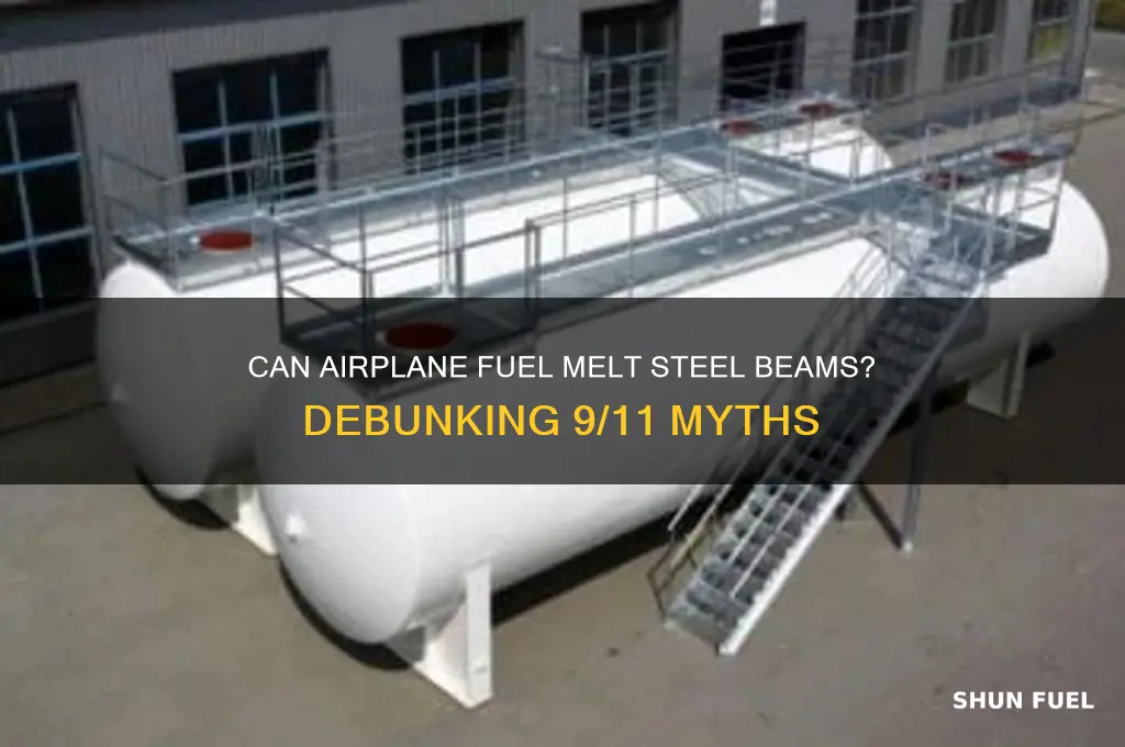 can airplane fuel melt steel beams