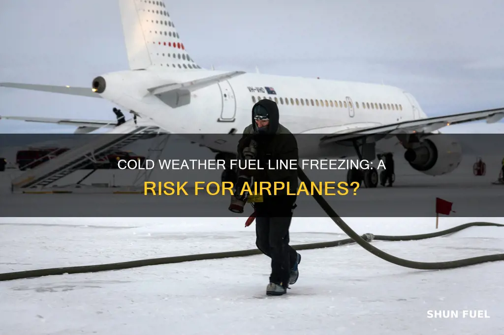 can airplanes have fuel line freezing in cold weather