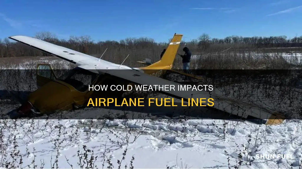 can airplanes have fuel line freezing in cold weather