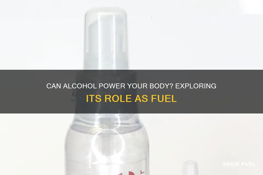 can alcohol be used as fuel in the body