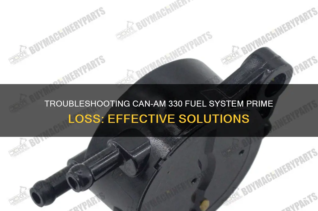 can am 330 fuel system losing prime