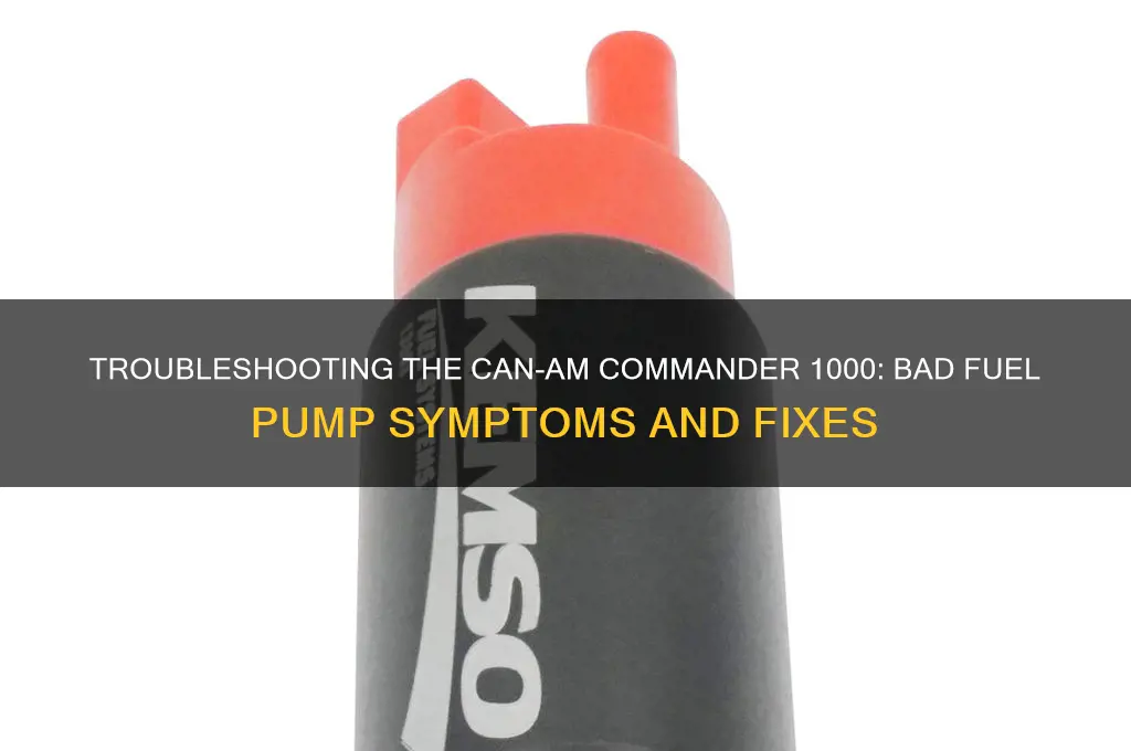 can am commander 1000 bad fuel pump