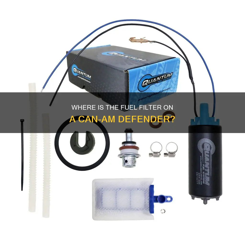 can am defender fuel filter location