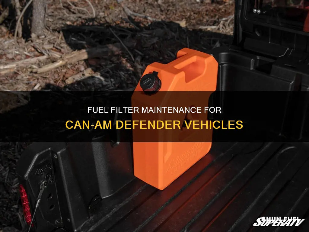 can am defender fuel filter