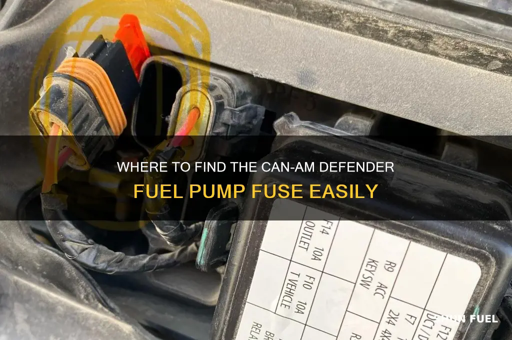 can am defender fuel pump fuse location