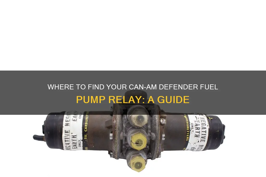 can am defender fuel pump relay location