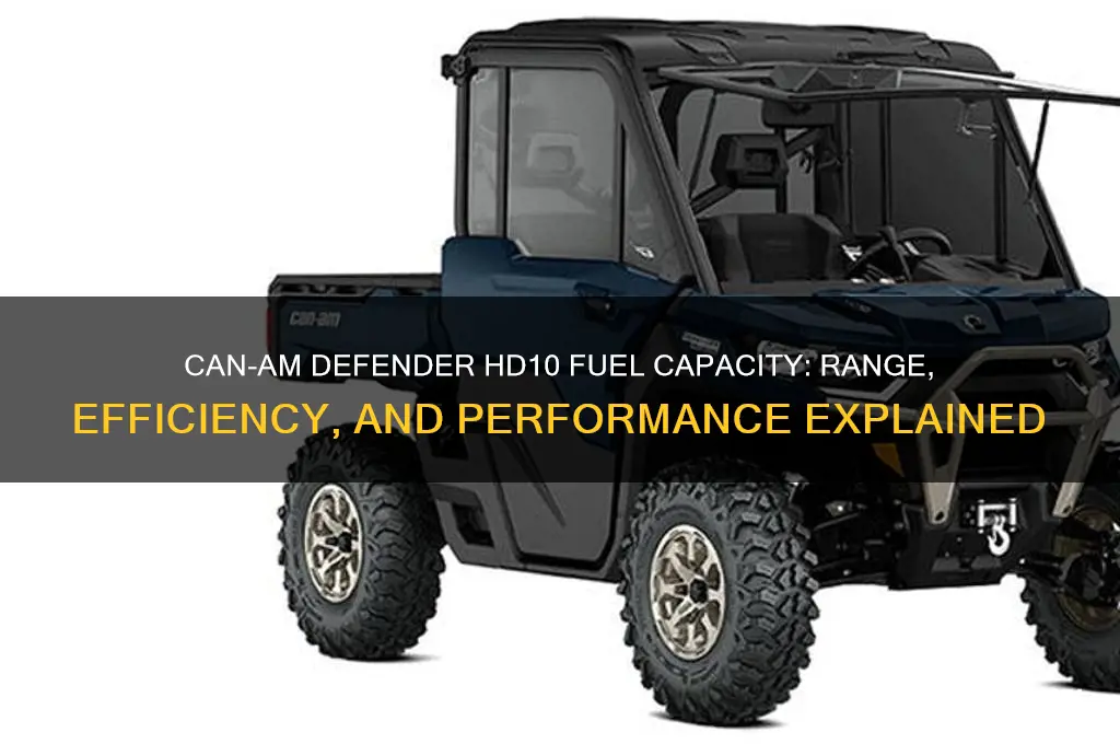 can am defender hd10 fuel capacity