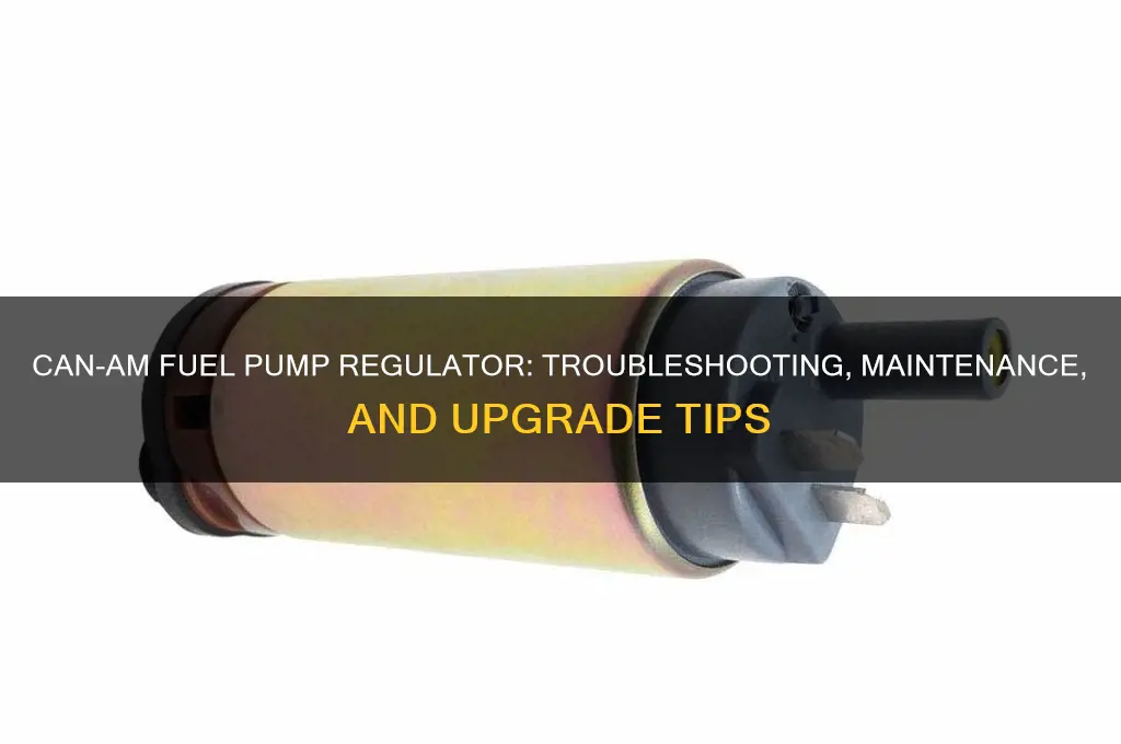 can am fuel pump regulator