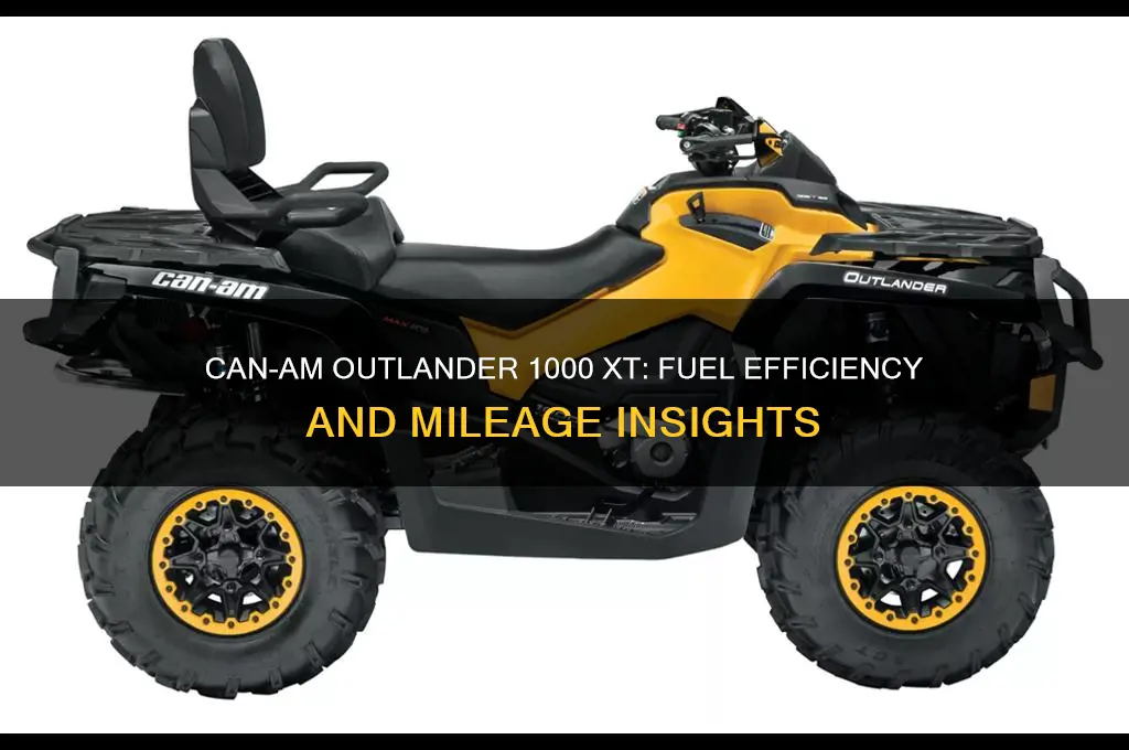 can am outlander 1000 xt fuel consumption