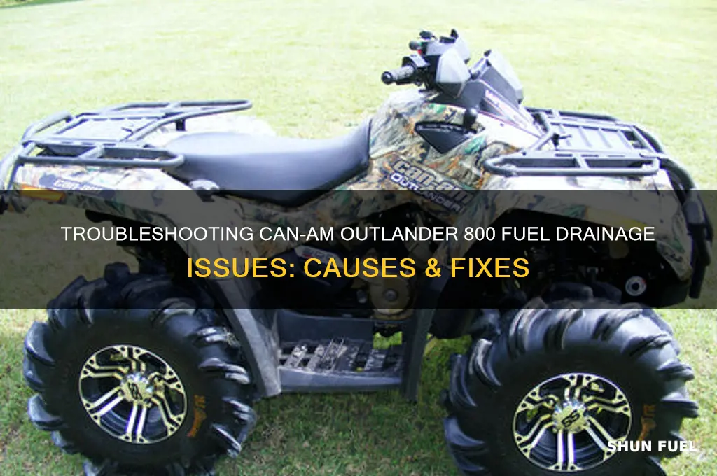 can am outlander 800 draining fuel
