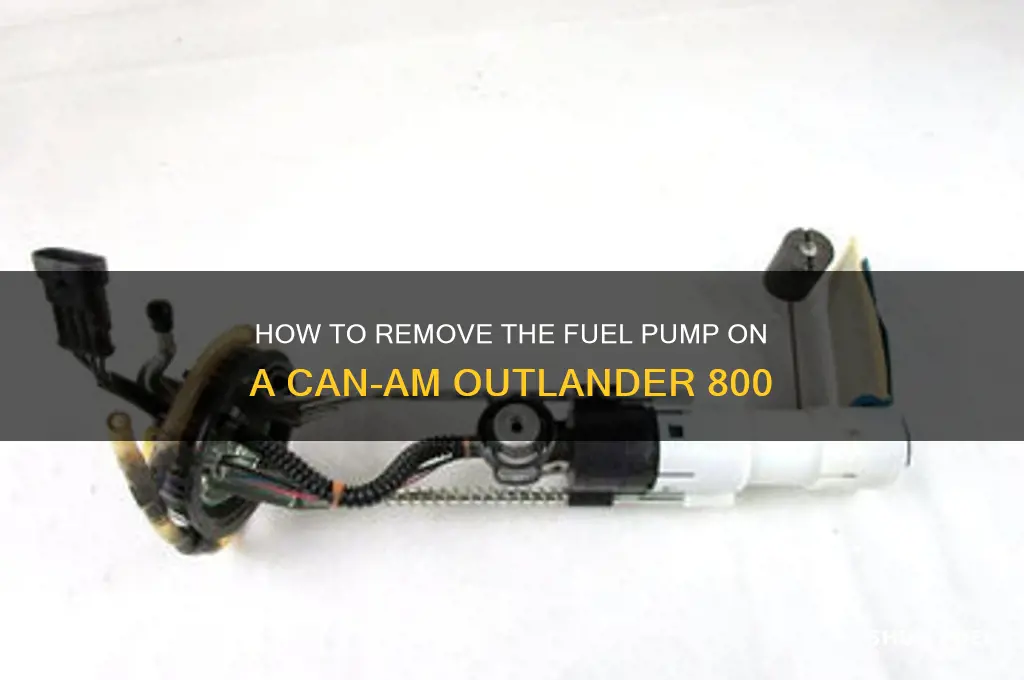 can am outlander 800 fuel pump removal
