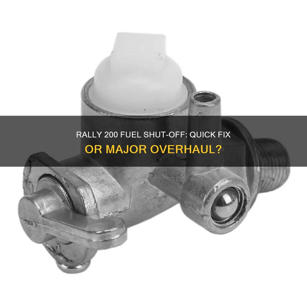 can am rally 200 fuel shut off valve replacement