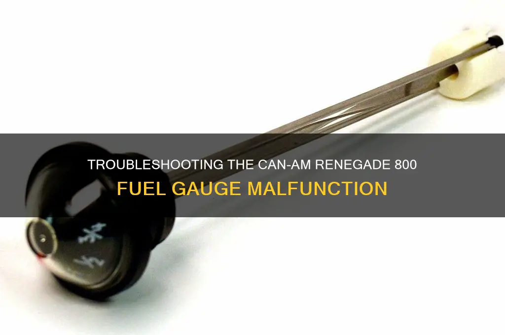 can am renegade 800 fuel gauge not working