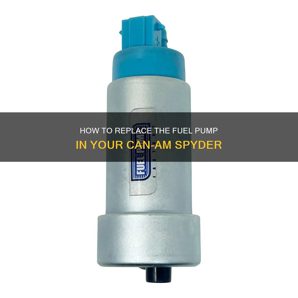 can am spyder fuel pump replacement