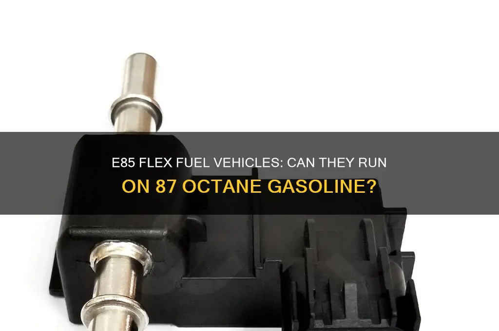 can an e85 flex fuel car use 87