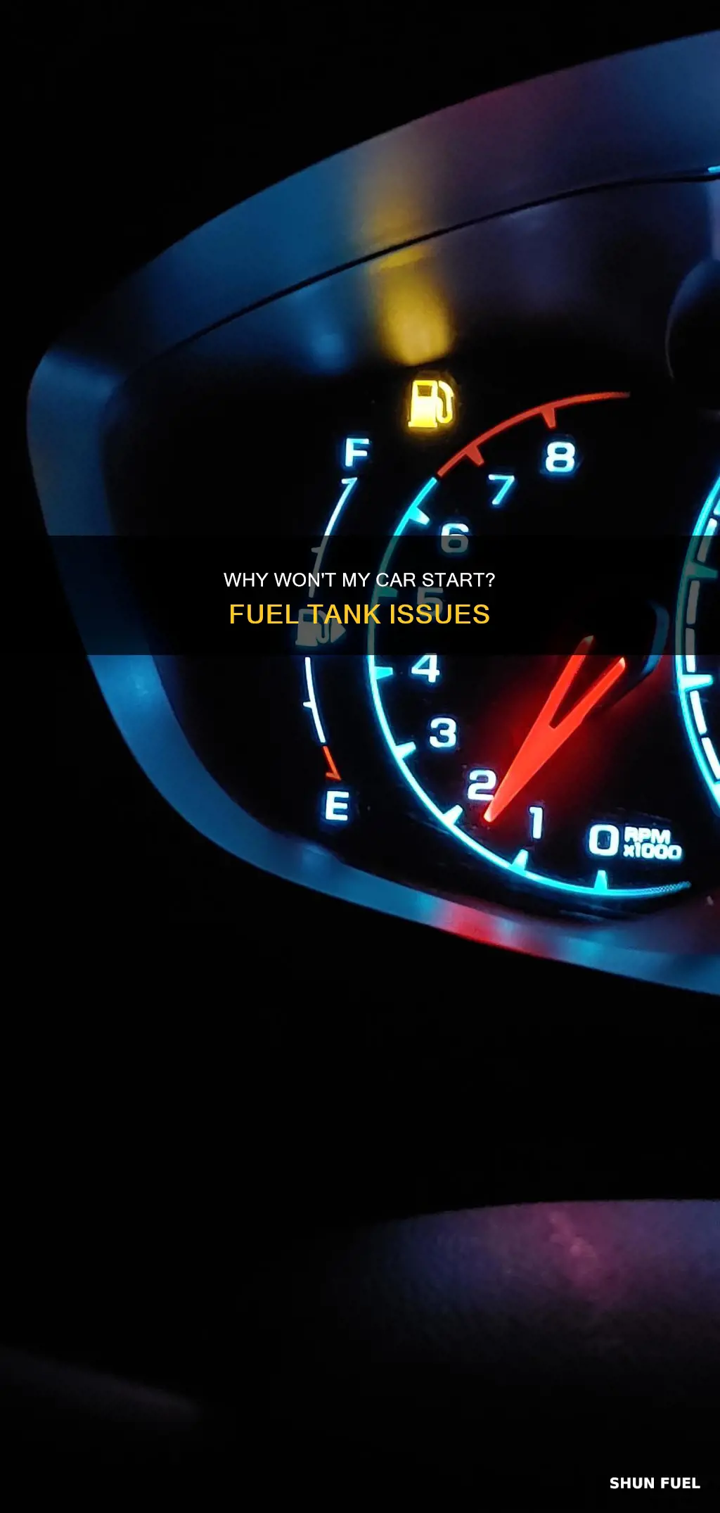 can an empty fuel tank make the car not start