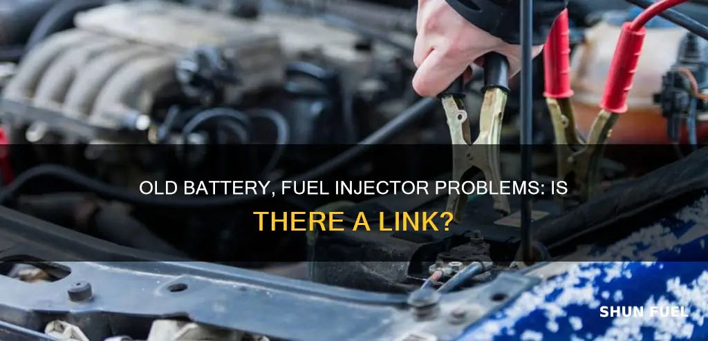 can an old battery cause fuel injector problems