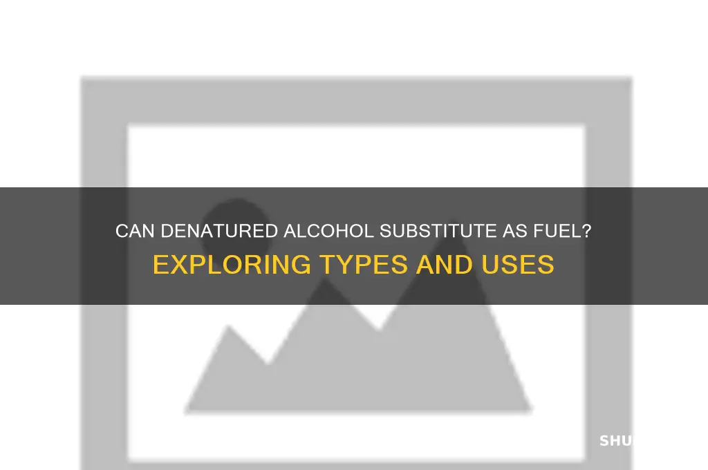 can any denatured alcohol be used as fuel