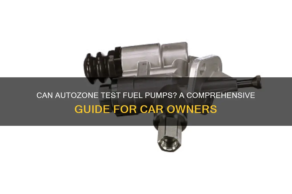 can auto zone test fuel pump