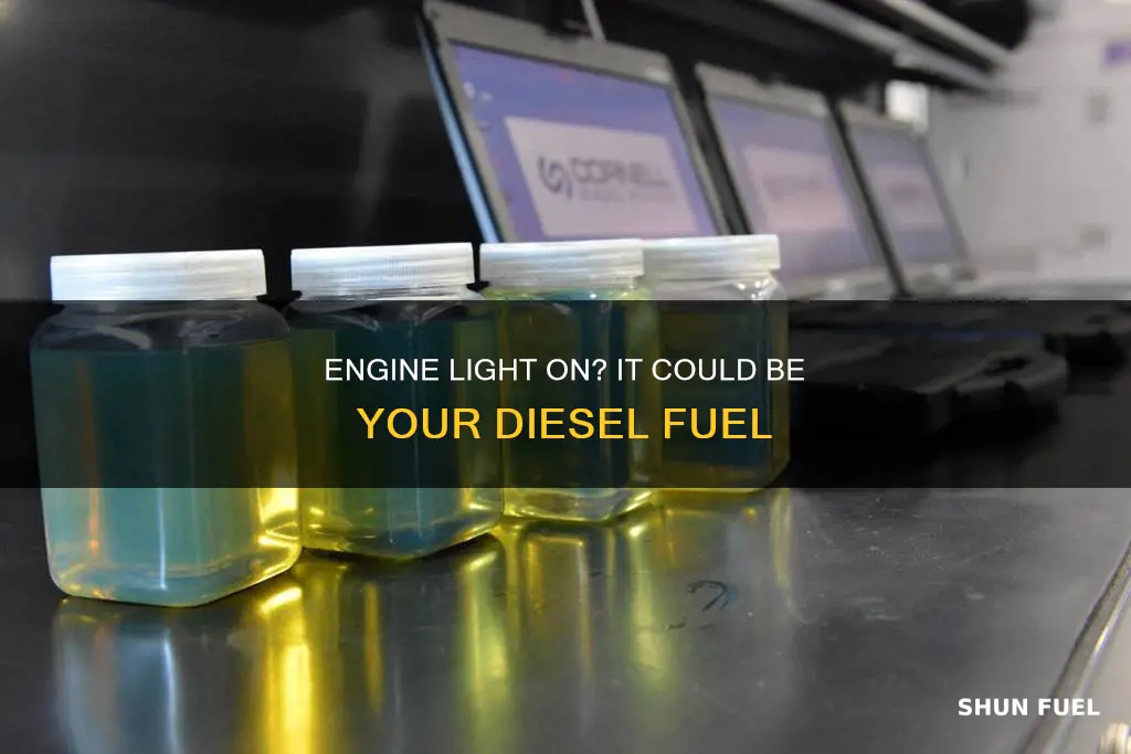can bad diesel fuel cause check engine light