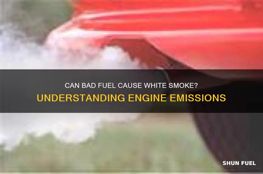 can bad fuel cause white smoke