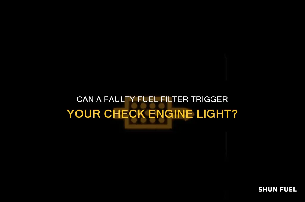 can bad fuel filter cause check engine light