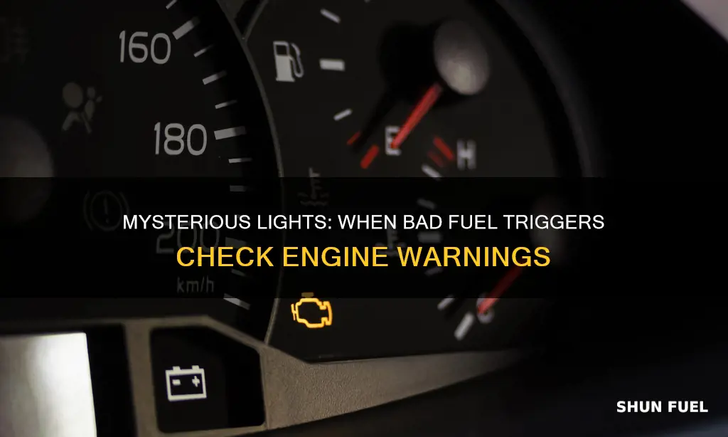 can bad fuel in your car illuminate check engine