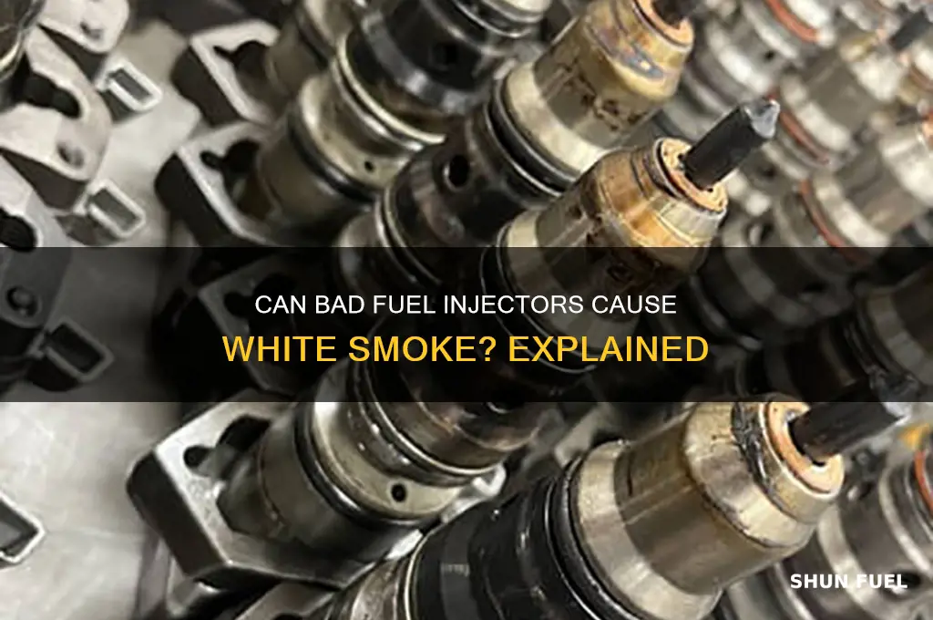 can bad fuel injector cause white smoke