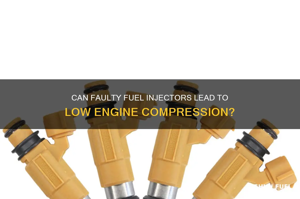 can bad fuel injectors cause low compression