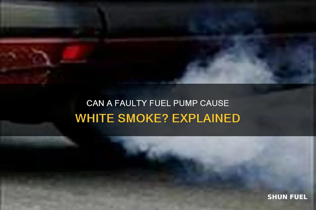can bad fuel pump cause white smoke