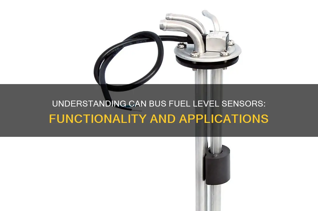 can bus fuel level sensor