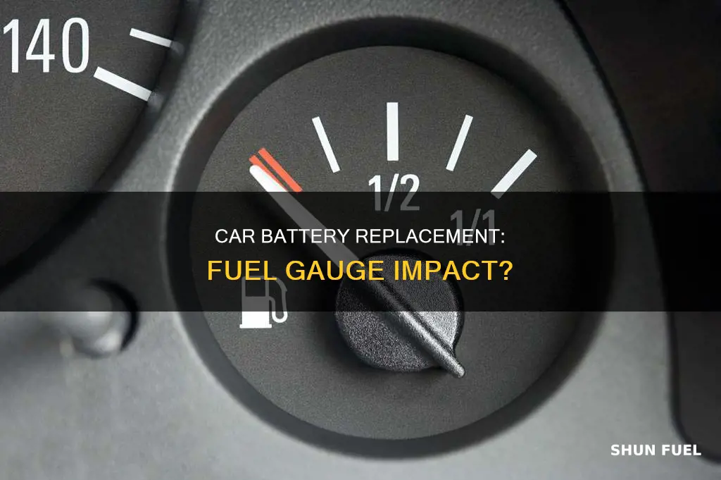 can changing the car battery throw off the fuel gage