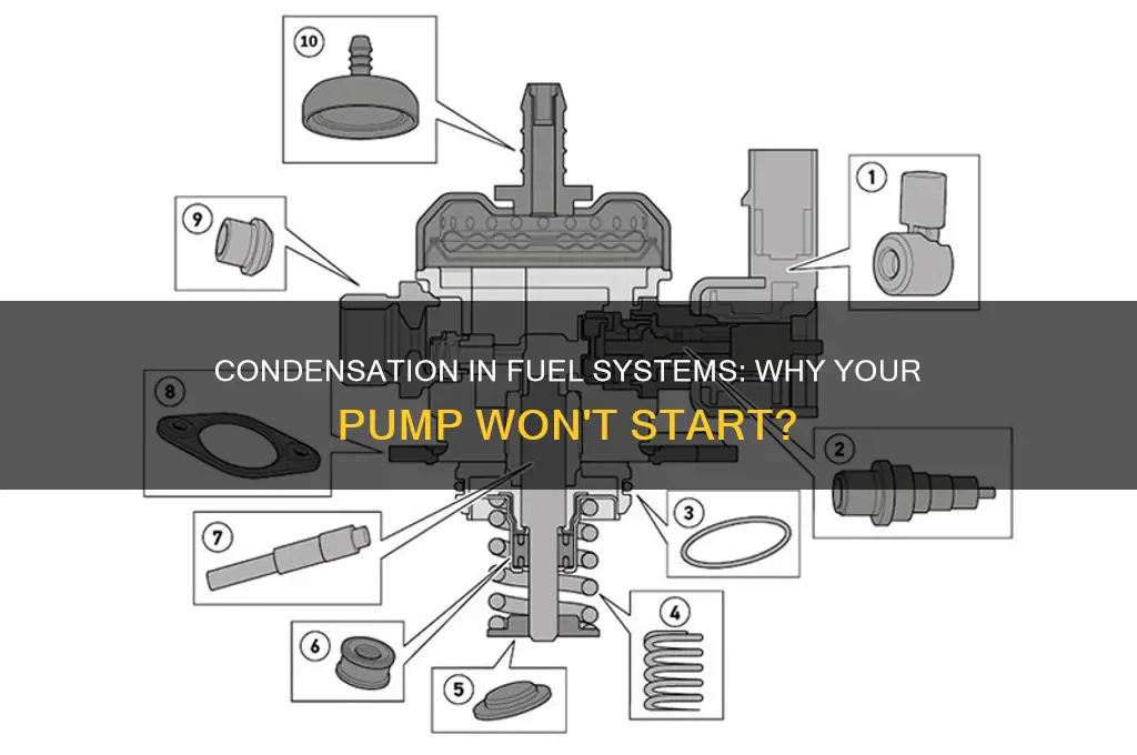 can condensation cause a fuel pump not to start