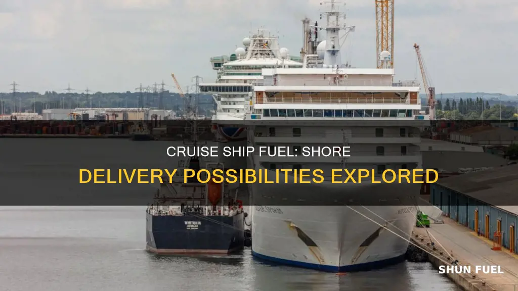 can cruise ship fuel be delivered from a shore line