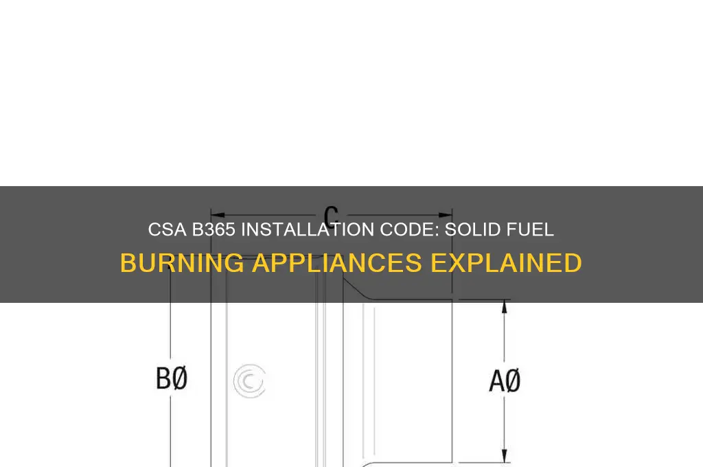 can csa b365 installation code for solid fuel burning appliances