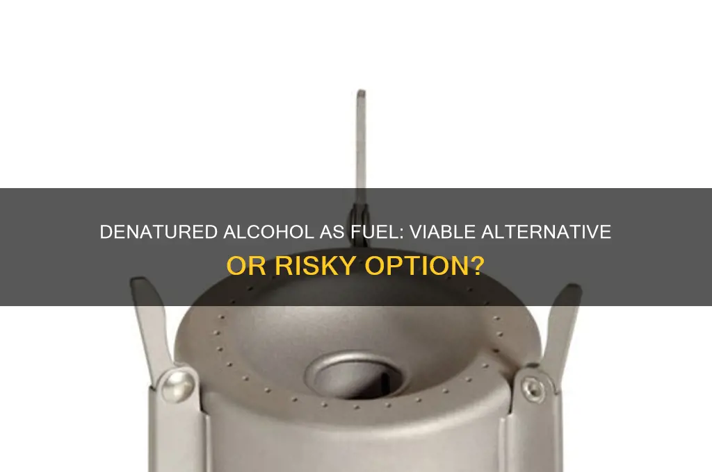 can denatured alcolhol be used for fuel