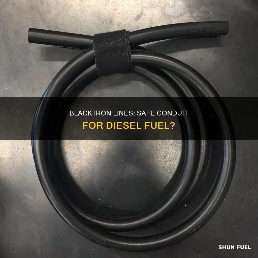 can diesel fuel be carried by blaclk iron lines
