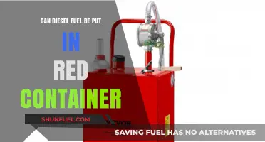 Storing Diesel Fuel: Red Container Safety