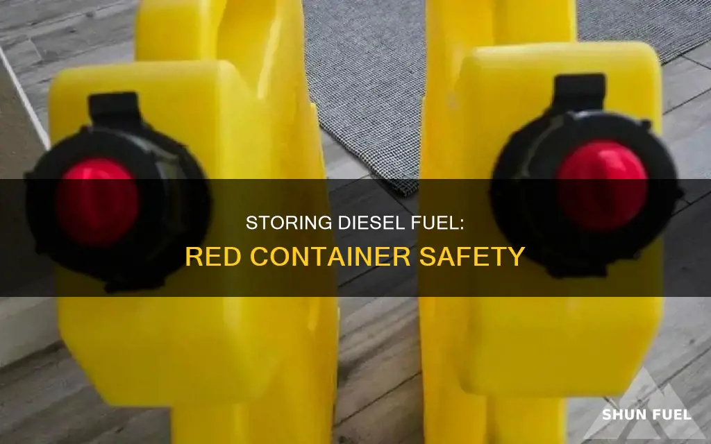 can diesel fuel be put in red container