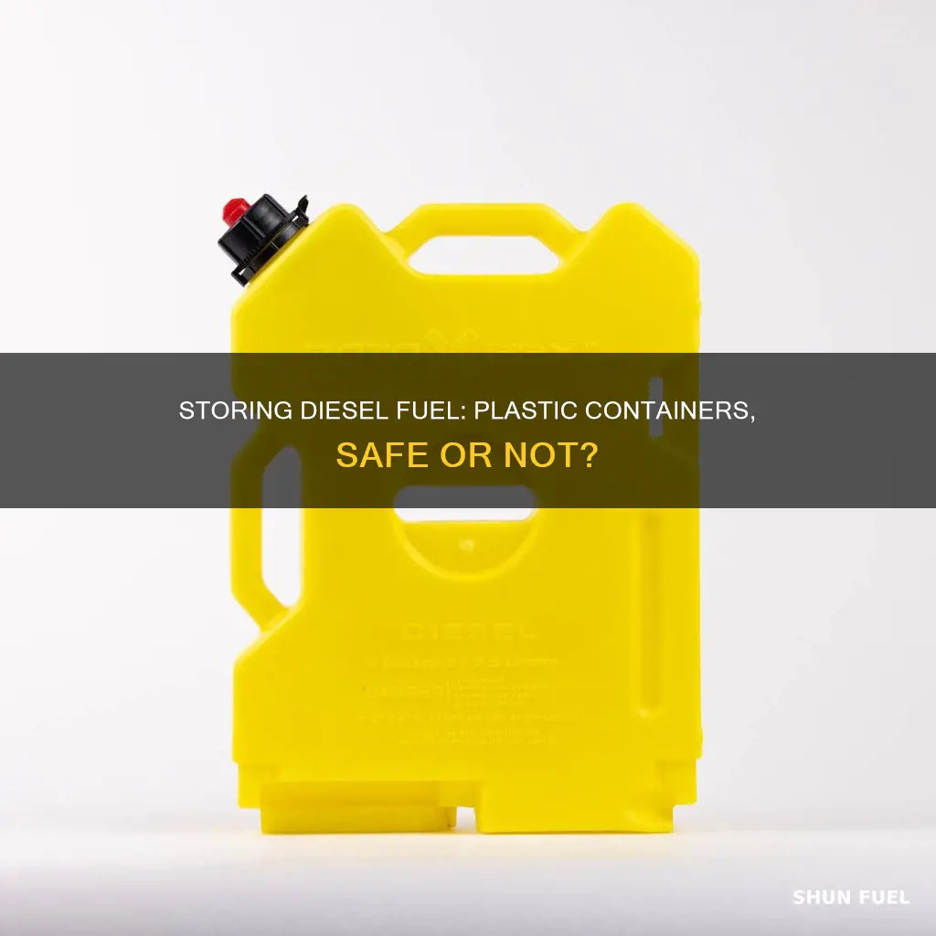 can diesel fuel be stored in a plastic container