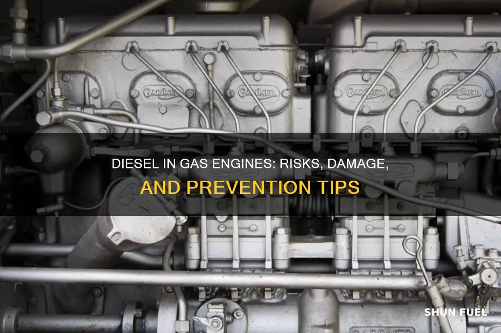 can diesel fuel damage a gas engine