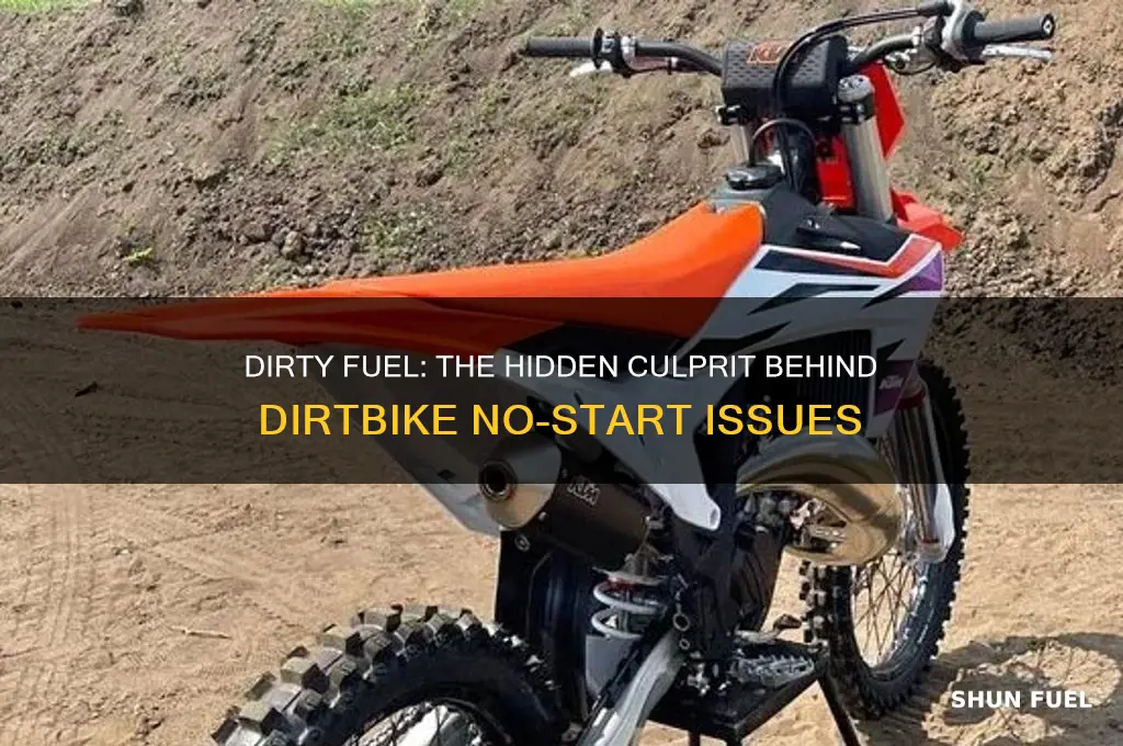 can dirty fuel cause no start dirtbike