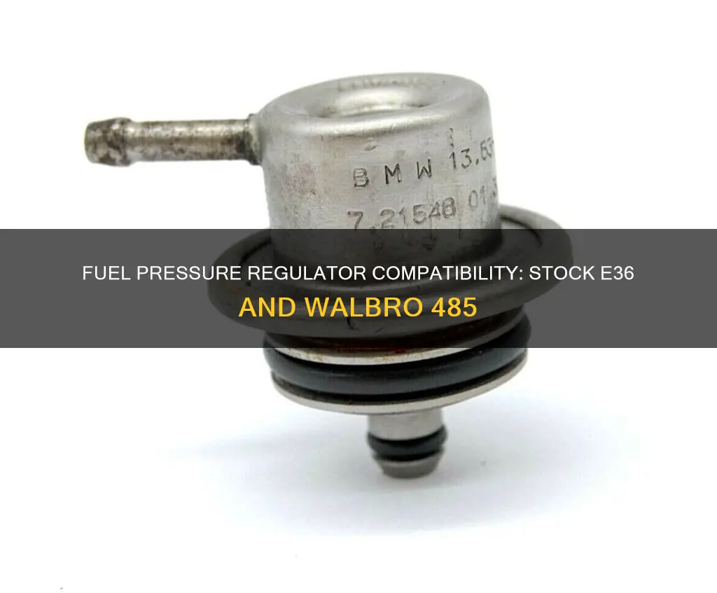 can e36 stock fuel pressure regulator handle walbro 485